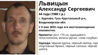 Во Владимирской области разыскивают пропавшего 44-летнего жителя города Курлово