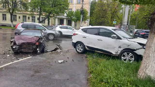 МВД опубликовало фото ДТП с водителем Hyundai 84 лет в Рязани