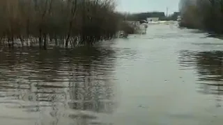 В Рязанской области затопило мост через Хупту