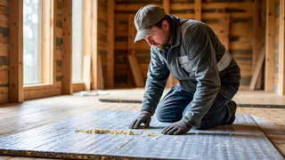 Утеплил за 30 минут и 6 тысяч рублей пол во всём доме: по совету соседа раскатал рулон материала по дому - хожу босиком как летом