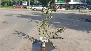 Неровные дороги: на пересечении улиц Коломенская и Западная появился памятник “Рязанской колдобине”