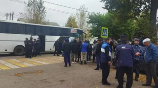 Скопинский военкомат отправил группу призванных по мобилизации мужчин