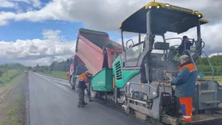 На дороге Ставрово – Кишлеево уже укладывают выравнивающий слой