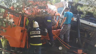 На трассе «Владимир–Муром» в районе Соймы столкнулись два грузовика