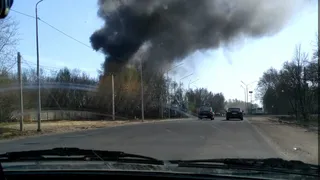 Первые подробности пожара около "Химволокна" - фото и видео