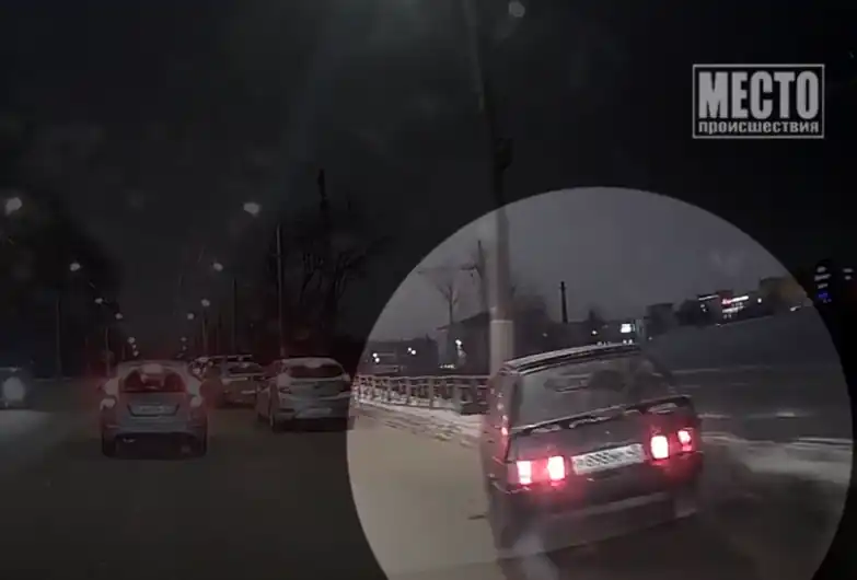 Красиво ушел в сугроб...