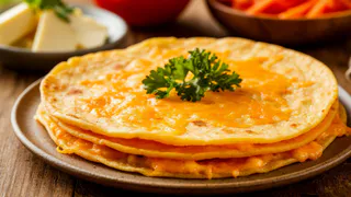 Сырная лепёшка, которая затмит хачапури: тягучая моцарелла, чесночный соус и хрустящая корочка