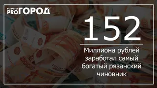 Цифра дня: более 152 миллионов заработал самый богатый рязанский чиновник