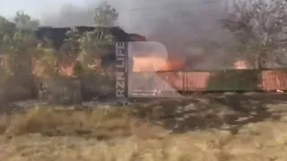 В Спасском районе почти полностью выгорела деревня Воскресеновка
