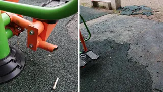 Хватило ненадолго: в обновленном Скобелевском сквере развалились тренажеры