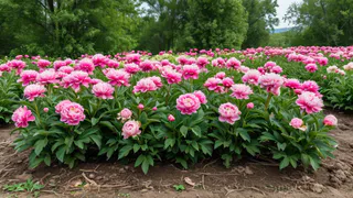 При появлении первых ростков пионам — обязательно: 10 л под корень — и шары цветов размером с арбуз