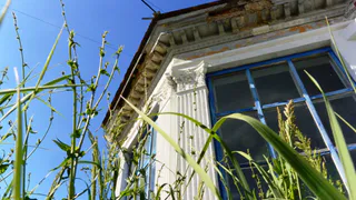 Сфотографировали, пока жив: павильон в Торговом городке, у которого украли крышу, накрыли баннером