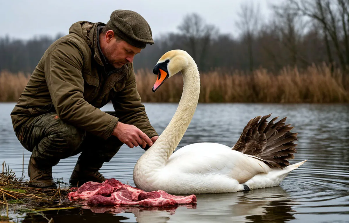 Почему охотники не едят лебедя, хотя там очень много мяса. Гусей же едят. Что не так с этой птицей