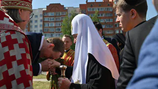 Патриарх Кирилл побывал в храме на Скорбященском кладбище