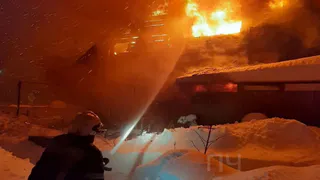 В Александрове на улице Первая Крестьянская ночью сгорел дом и погиб человек