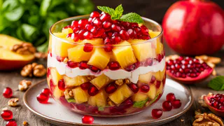 Много лет готовлю на Новый год салат Гранатовое счастье: делается быстро и вкус потрясающий - Огненной Лошади точно будет по вкусу