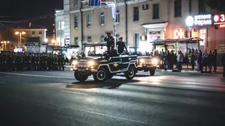 В Рязани состоялась ночная репетиция Парада Победы. Фоторепортаж