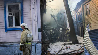 Жилой дом сгорел в Рязанской области