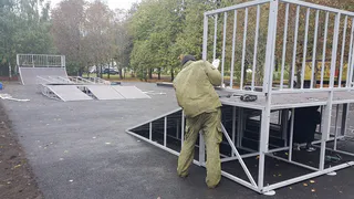 В Рязани на Московском шоссе завершаются работы по обустройству скейт-парка