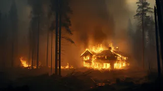 Во Владимирской области сгорела усадьба