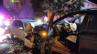 В центре Рязани произошла жесткая авария