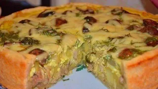 Очень вкусный пирог с курицей и картофелем