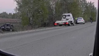 На окраине Ряжска в ДТП разбилась Mitsubishi