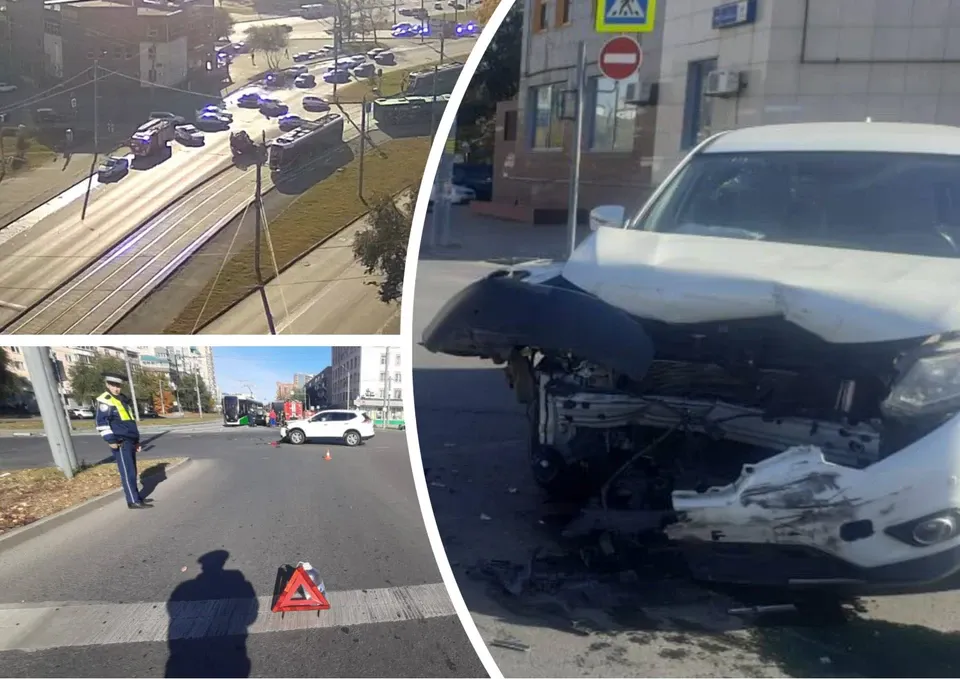 Перевернулась на крышу и выжила: в районе вокзала внедорожник вылетел на трамвайные пути после ДТП