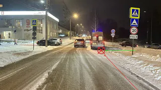 В Сыктывкаре молодой водитель на Daewoo сбил пенсионерку на "зебре"