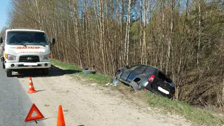 В Рязанской области жители сфотографировали "перевертыш" на трассе