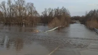 В Рязанской области подтопило низководный мост