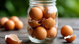 Замачиваю яичную скорлупу в уксусе на 2 дня и радуюсь результату: почва рыхлая, мягкая как пух. Никаких покупных удобрений не надо