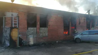 Во Владимире сгорел автосервис