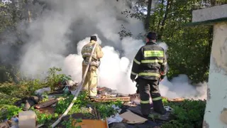 Стихийную свалку в Чаадеевке ликвидировали огнеборцы