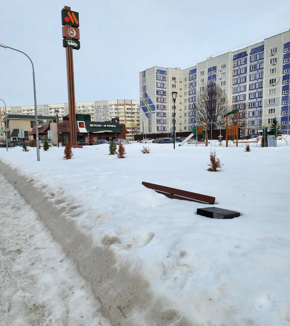 Нижнекамцы с начала зимы не могут пользоваться скамейками и урнами
