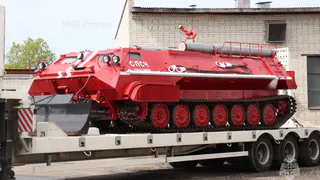 Из Владимирской области в Белгородскую отправили гусеничную пожарную машину