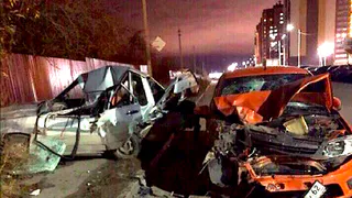 ДТП в Семчино - неадекват на Лада Гранта превратил в хлам три автомобиля