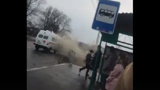 ЧП под Брянском: на дороге загорелась машина скорой помощи