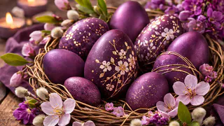 Забудьте про свеклу и ягоды: искупайте яйца в отваре этой травы — сливовый цвет яиц произведет фурор на Пасху