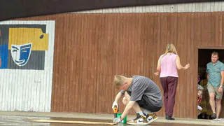 В центральном парке Брянска провалилась сцена.