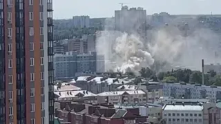 12 июня на Касимовском шоссе в Рязани загорелась крыша жилого дома