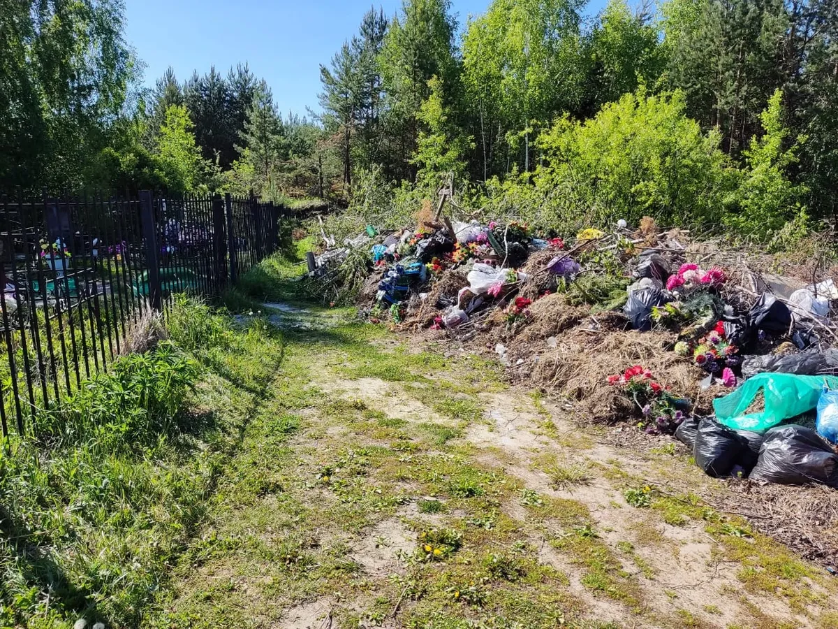 «Козьи тропы и мусор с человеческий рост»: никольчанку ужаснуло состояние Алексеевского кладбища