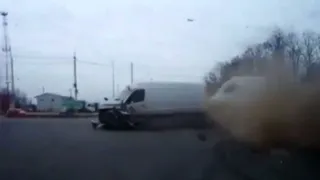 ДТП на выезде из Рязани попало на видео
