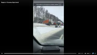 В Путятинском районе 2 фуры вылетели в кювет. Видео с места ДТП