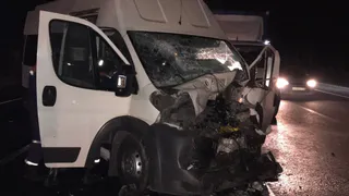 Появились подробности ДТП в Рыбновском районе: водитель микроавтобуса Citroen врезался в Камаз