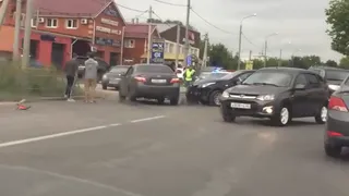 Капот всмятку: на Михайловском шоссе столкнулись две иномарки