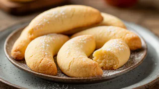 Ванильные полумесяцы – классическое австрийское рождественское печенье, тает во рту от нежности и пахнет ванилью
