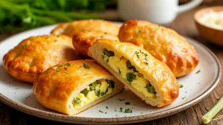 Замешиваю тесто и сразу пеку — пока закипает чайник, на столе уже гора пирожков, и руки в муке пачкать не надо