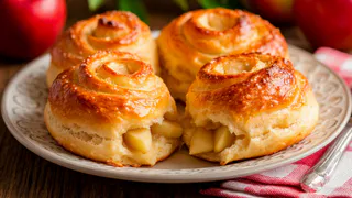 Быстрые творожно-яблочные булочки – нежные, сочные, нужно всего 10 минут, еще 20 минут в духовке
