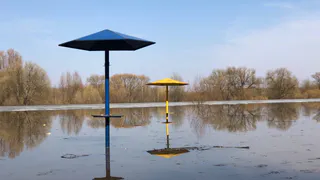 Паводок: в рязанском Лесопарке затопило дорогу